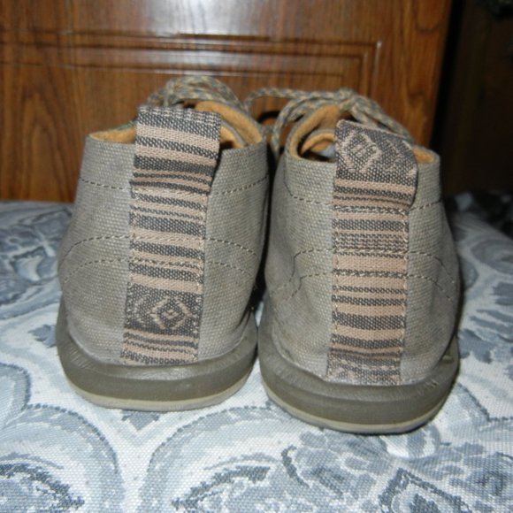 Sanuk Brown Canvas Lace Up Chukka Shoes Ankle Boots Loafers Surfers  Size 9/42 main image 5